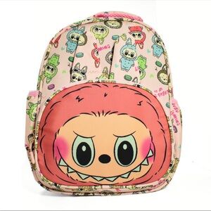 Kids Pink Character Backpack - Cute Cartoon Monster Design